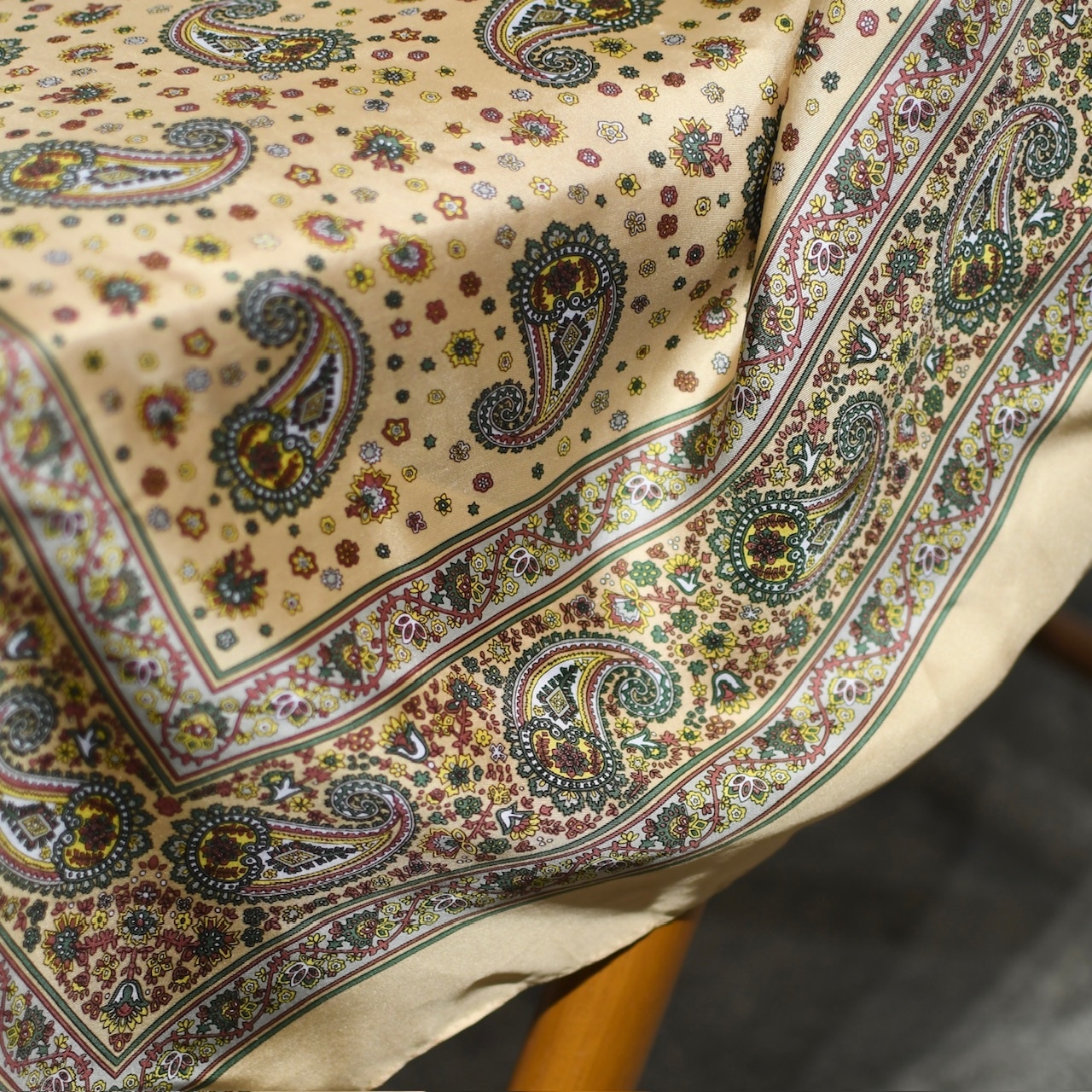 paisley pattern silk scarf