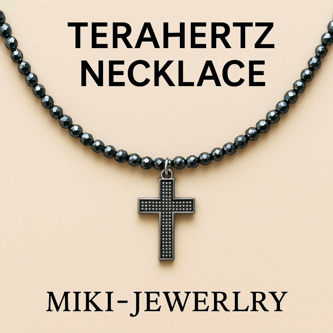 気品ある光彩が胸元を凛と整えるテラヘルツクロス| MIKI-JEWELRY テラヘルツ〈クロス〉ネックレス | Terahertz Cross Necklace**