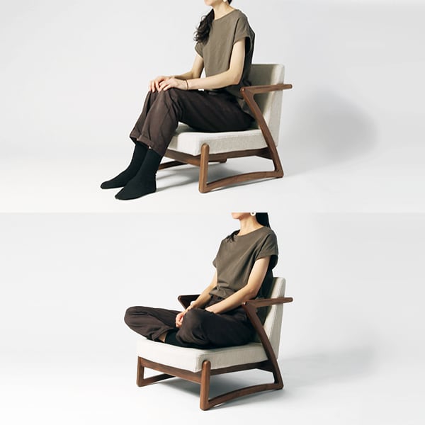 カンナ ローチェア SH240 ウォールナット KVランク Hallingdal65