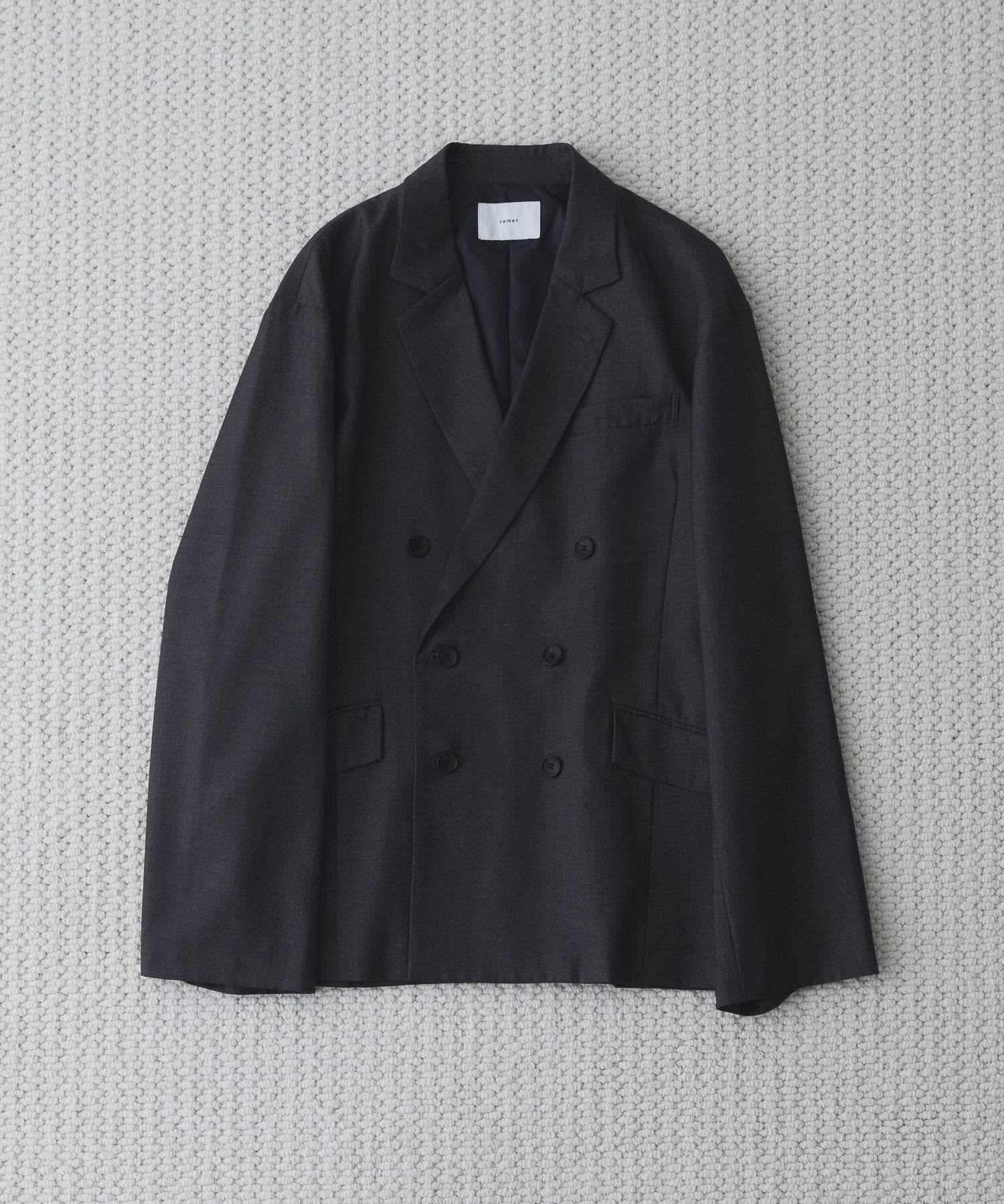 26新作セットアップremer CLASSIC TR WOOL TAILORED CLASSIC TR WOOL TAILORED JACKET【セットアップ対応】/ black | remer