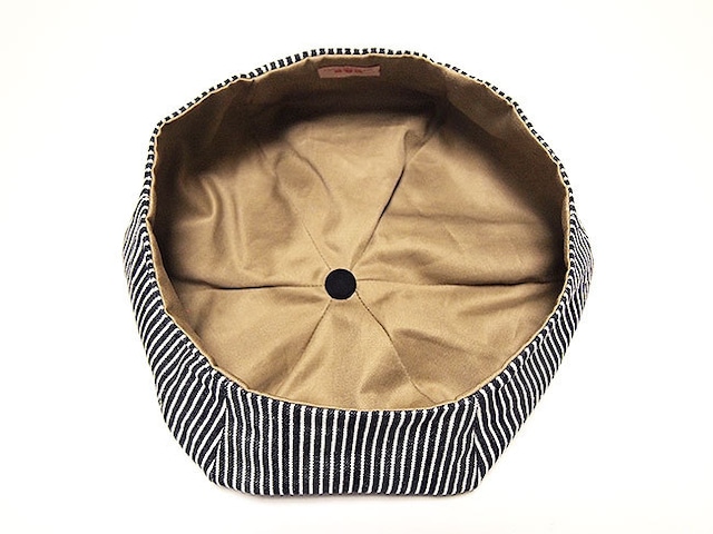 リバーシブル ベレー帽 58㎝ "REVERSIBLE BERET" (BLUE HICKORY×BEIGE 58)