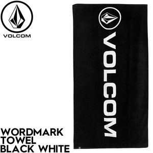ビーチタオル VOLCOM ボルコム WORDMARK TOWEL VMXX03XMYW BLACK WHITE 日本代理店正規品