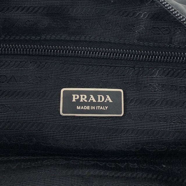 PRADA プラダ ショルダーバッグ ブラック トライアングルロゴ ナイロン ダブルポケット vintage ヴィンテージ オールド se4edp
