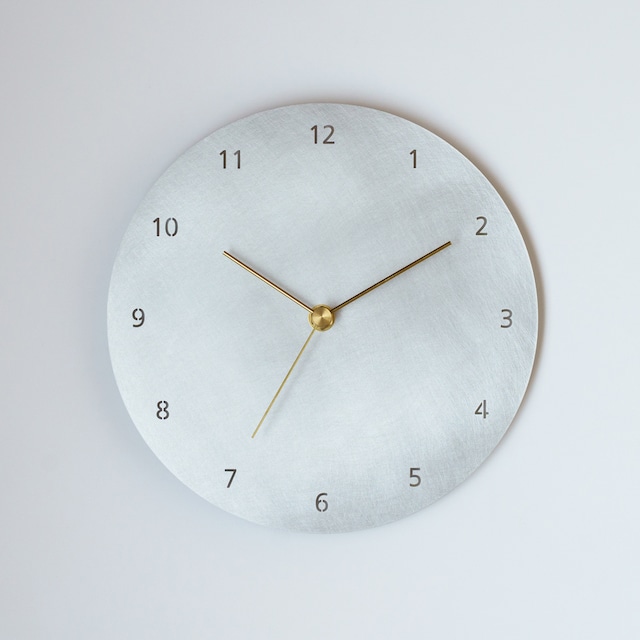 壁掛け時計 ＜タイプ2-220＞ 数字入り / アルミニウム　minimal wall clock <type2-220 number> / aluminum