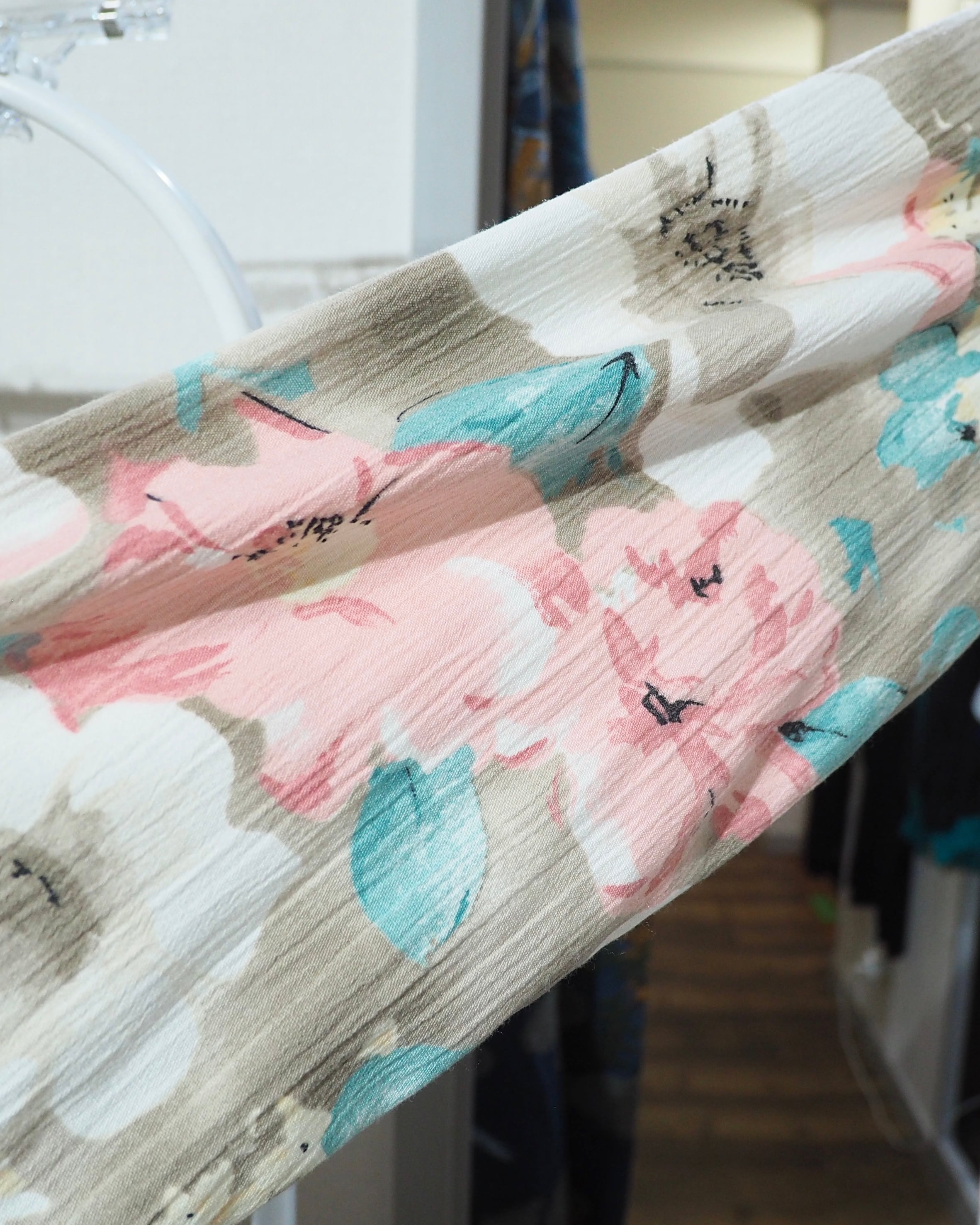 Beautiful Flower pattern vintage loose Easy Tailored Jacket