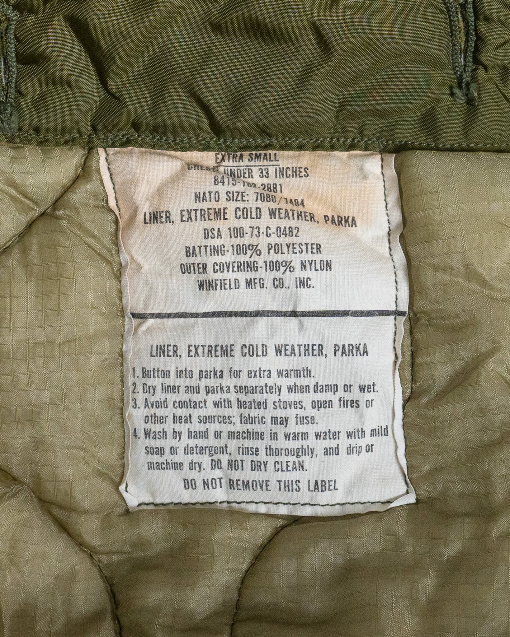 X-SMALL】U.S.Army M-65 Field Parka Full Set アメリカ軍実物 M65