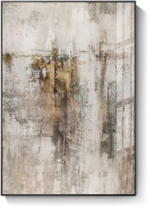 レトロ ノスタルジック ウォールアート 絵画 キャンバス ゴールデングレー 抽象アート 絵画 モダン ヴィラ ホテル 装飾 リビング 玄関