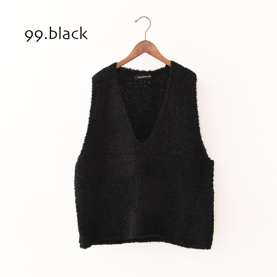 mizuiro ind [ミズイロ インド] hairly V neck vest [3-220095] へ