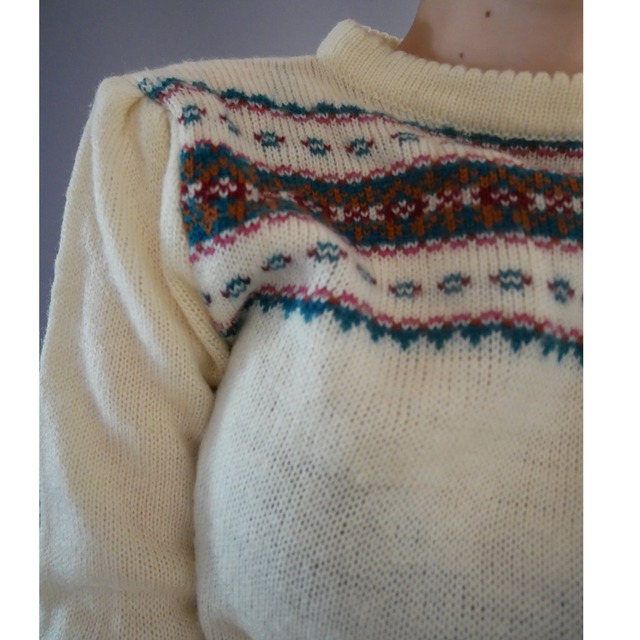ACRYLIC nordic pattern knit