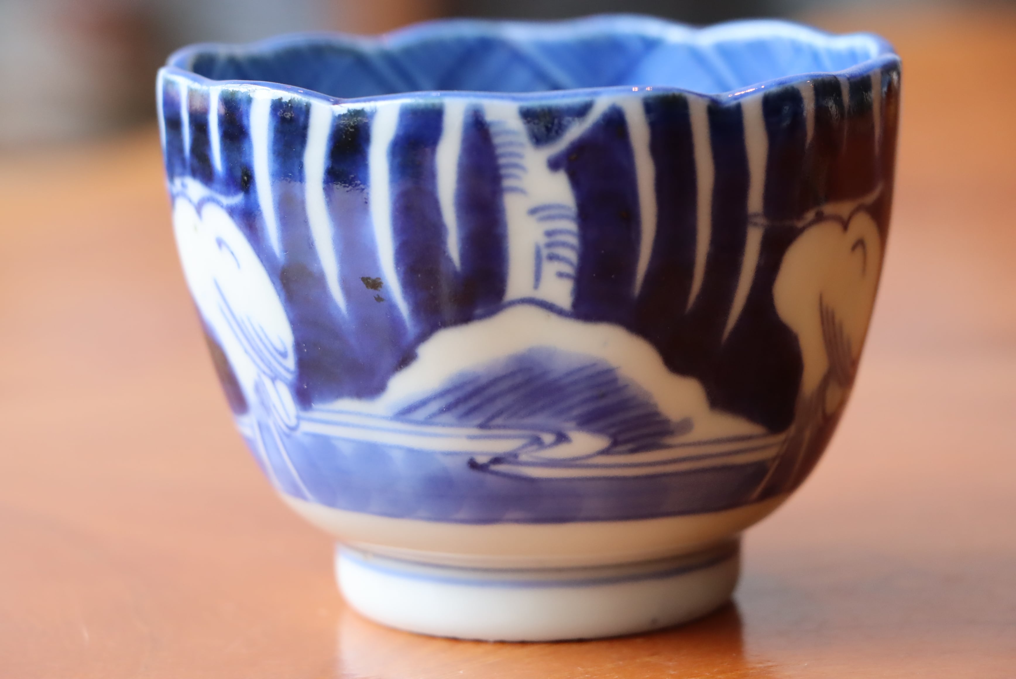 湯呑 古伊万里 染付 柳鷺文 向付 | (有)新原美術