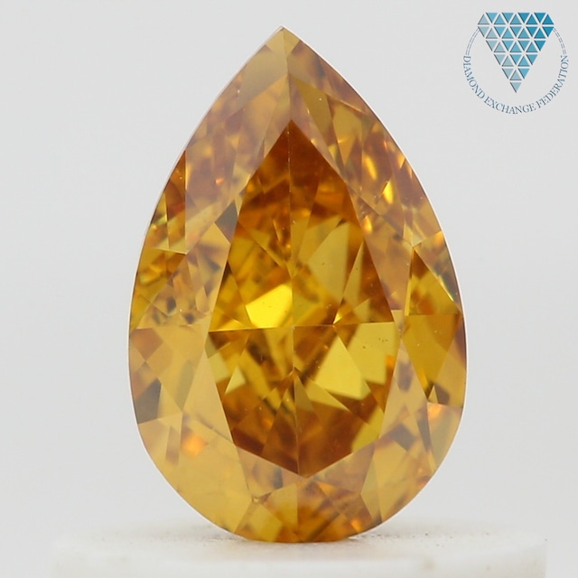 0.51 ct FANCY VIVID YELLOWISH ORANGE VS2 PEAR GIA 天然  ダイヤモンド ルース