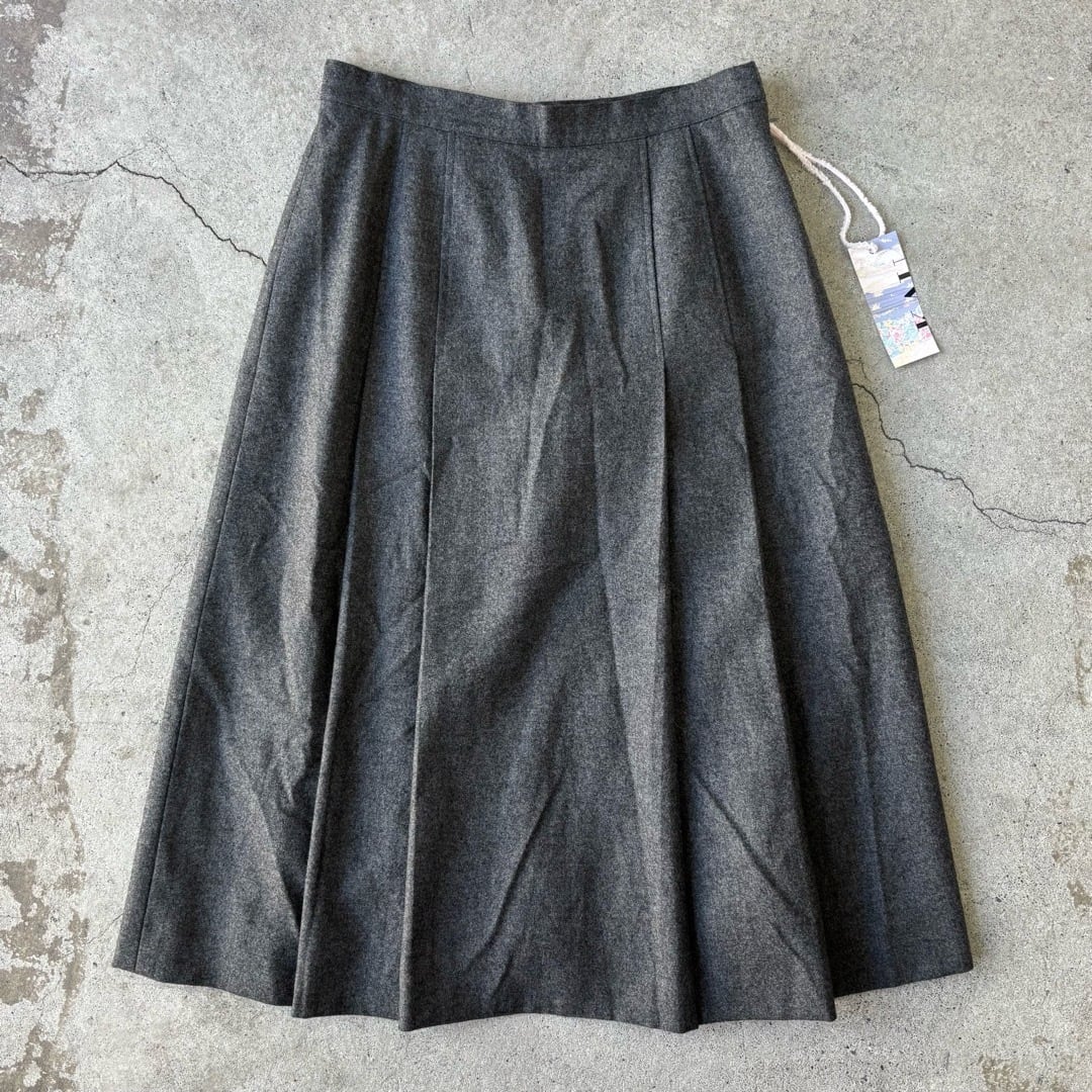 BURBERRY / pleats skirt バーバリー ウール プリーツスカート グレー