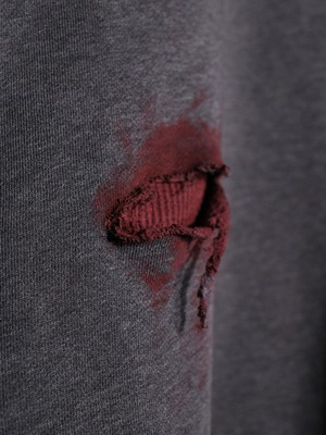 REMAKE /  blood cross design zip-up foodie