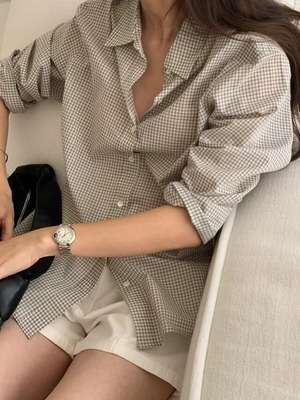 [OUNCE] skin check shirt (即納)