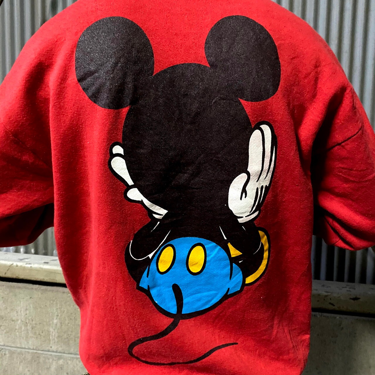 90年代 ディズニー ミッキーマウス プリントスウェット レディースXL 