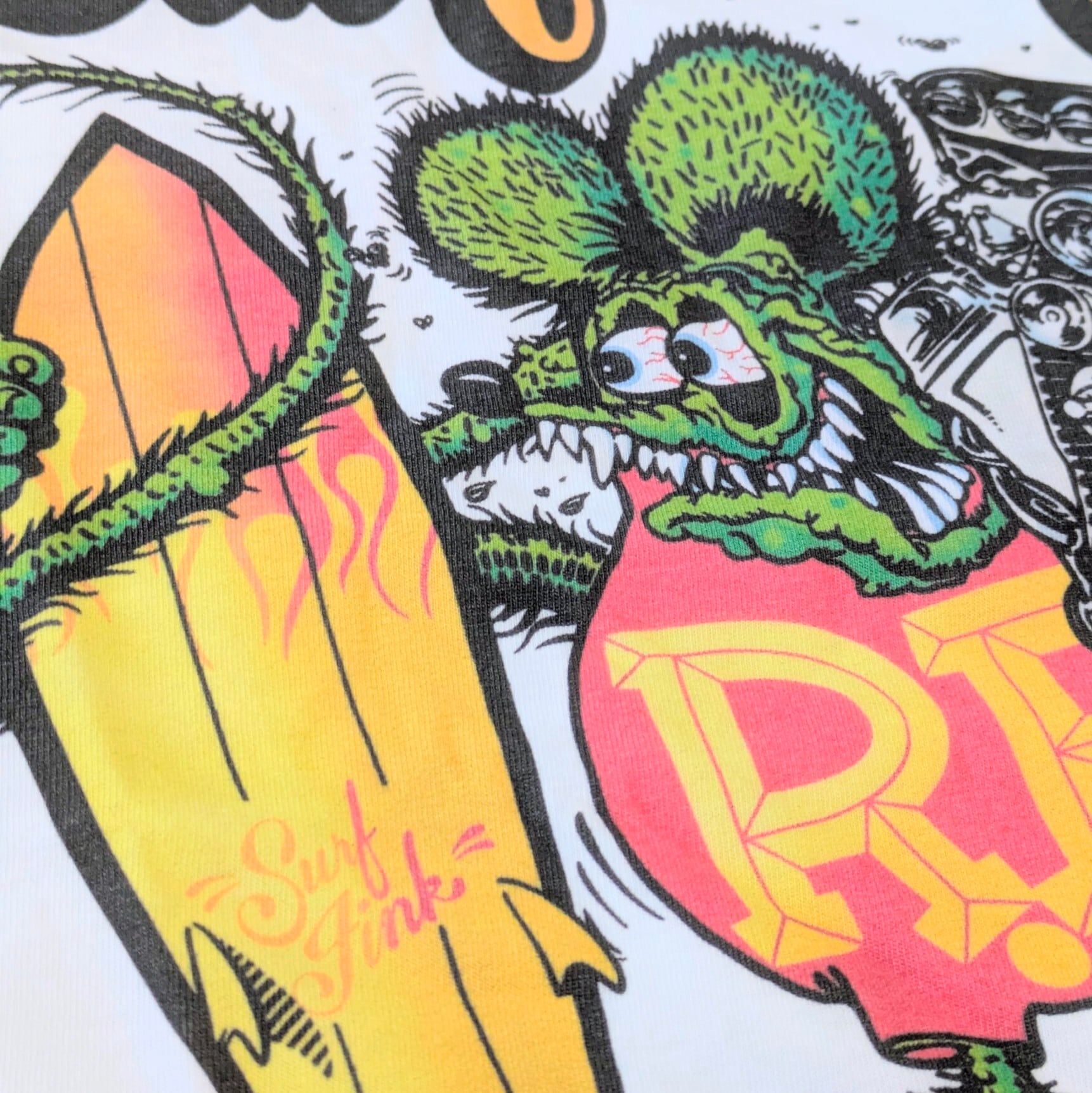 【 RATFINK( ラットフィンク ) 】『 RACE ALL NIGHT 』Tシャツ / WHITE〚アメリカン雑貨 アメトイ〛