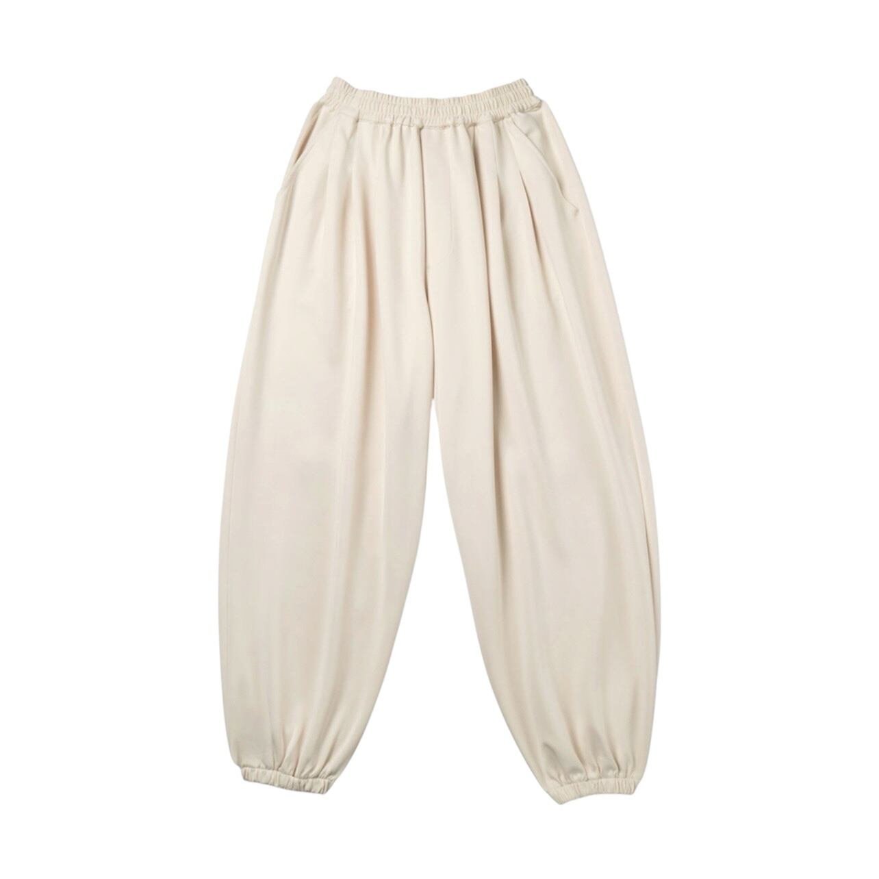 ROTOL / JERSEY triple tuck pants / white