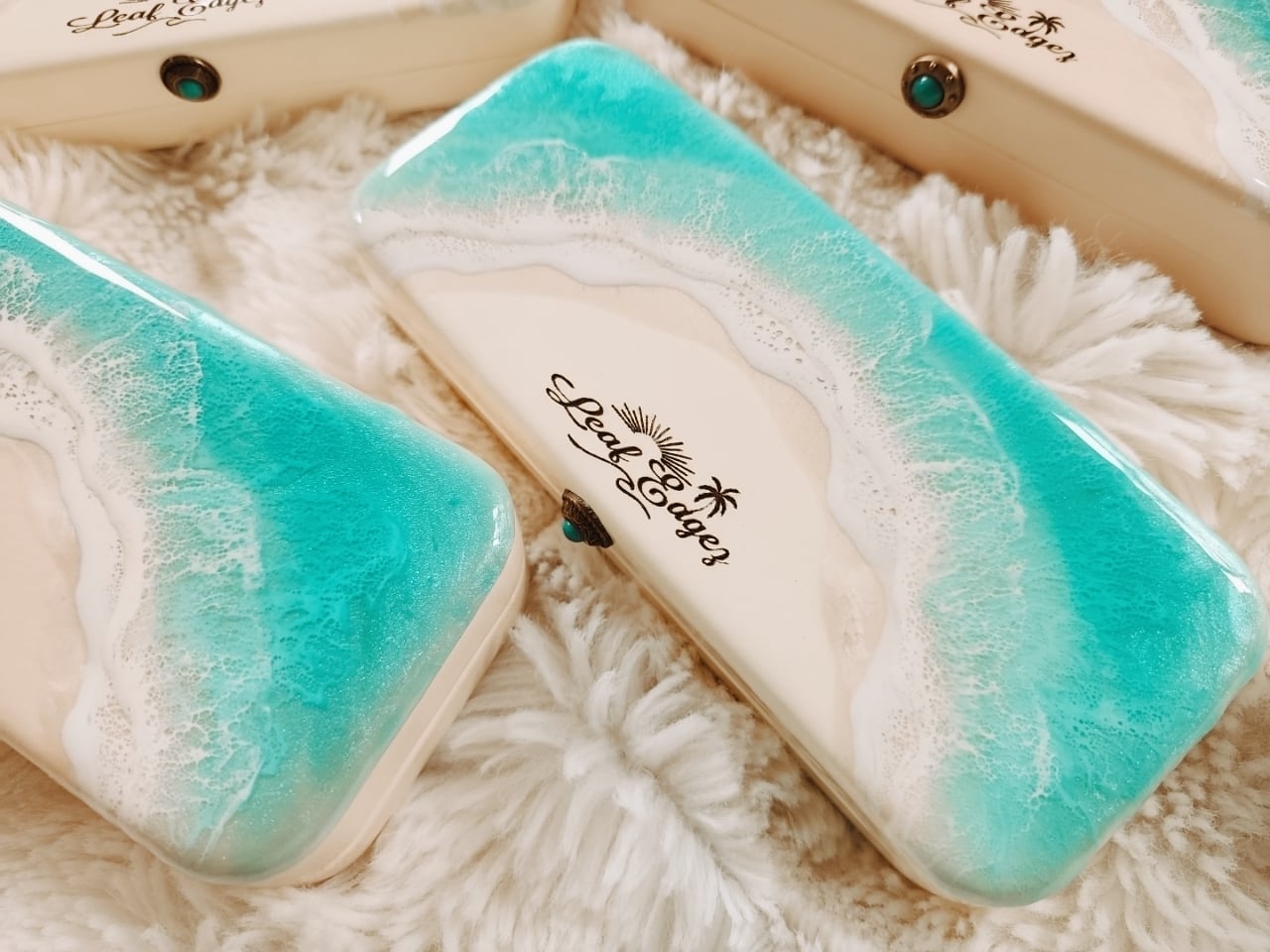 474.オーシャンレジンアート メガネ、サングラスケース 訳有り品