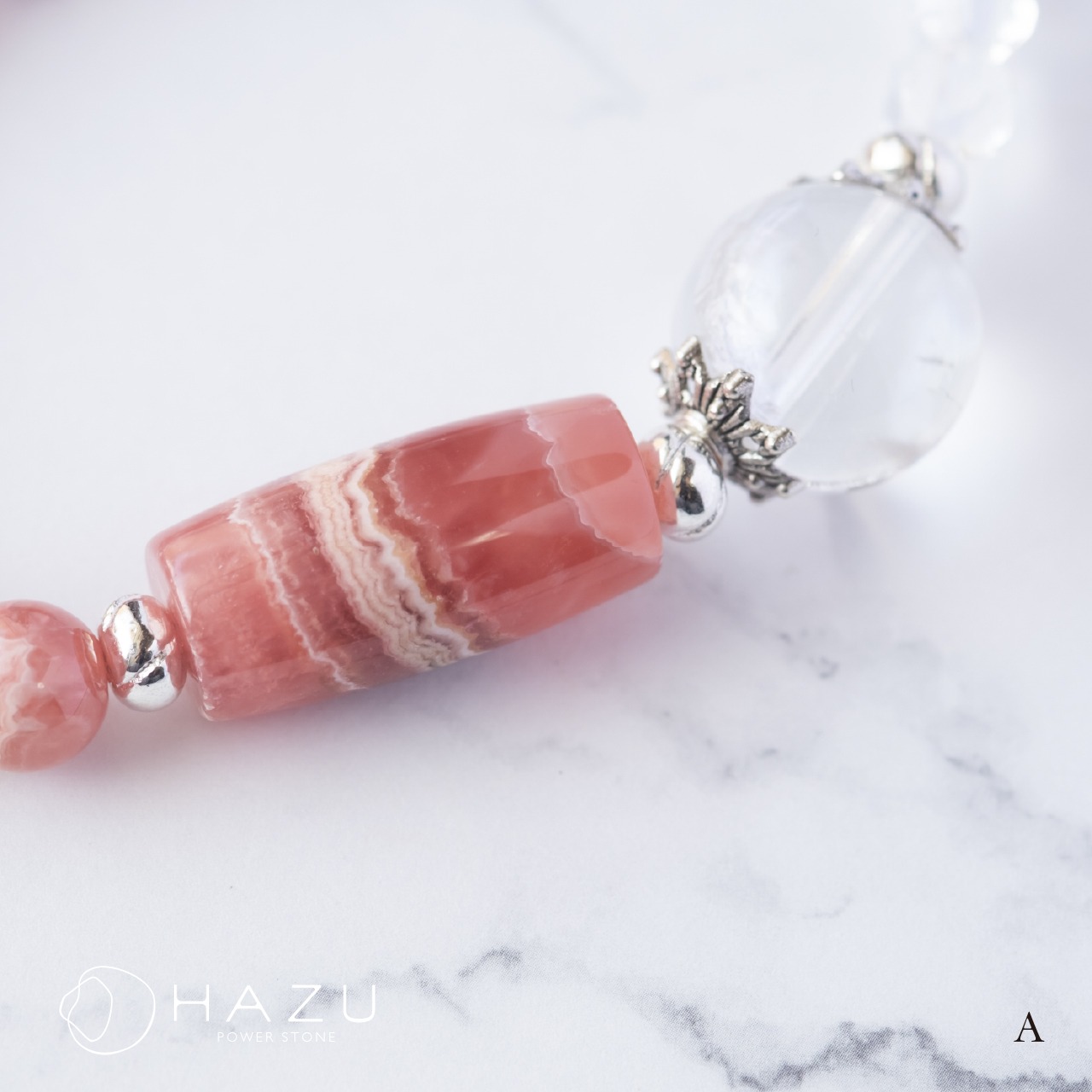 選べる・インカローズ天珠［インカローズ／水晶／アイリスクォーツ］