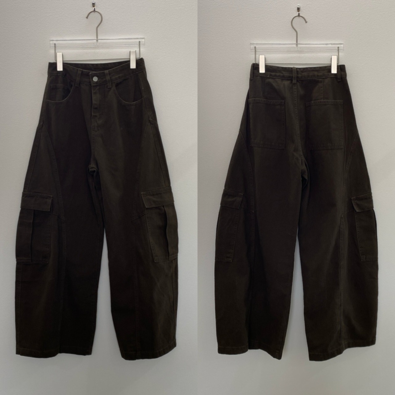 Stitch line volume curve cargo PT/khaki brown