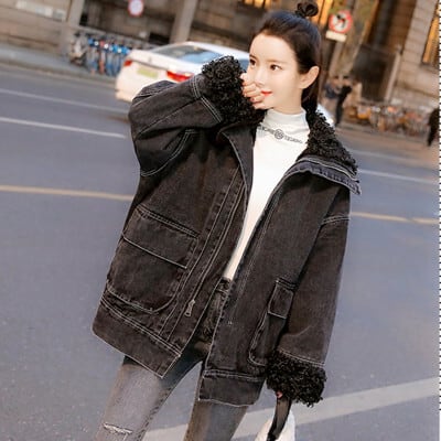 アウター ジャケット ブルゾン Gジャン ミディアム丈 ミドル丈 長袖 ボリューム袖 ドロップショルダー スタンドカラー ルーズ ワイド もこもこ モコモコ ファスナー ポケット 前開き デニム ボア 裏ボア かわいい カジュアル おしゃれ お洒落 かっこいい ラフ メンズライク ボーイッシュ 無地 秋 冬 10代 20代 30代 40代 レディース 学生 通学 デート お出かけ 公園デビュー 女子会 休日 旅行 普段使い 楽ちん 暖かい 防寒 S M L XL 大きめ ゆったり ゆる ブラック ブルー