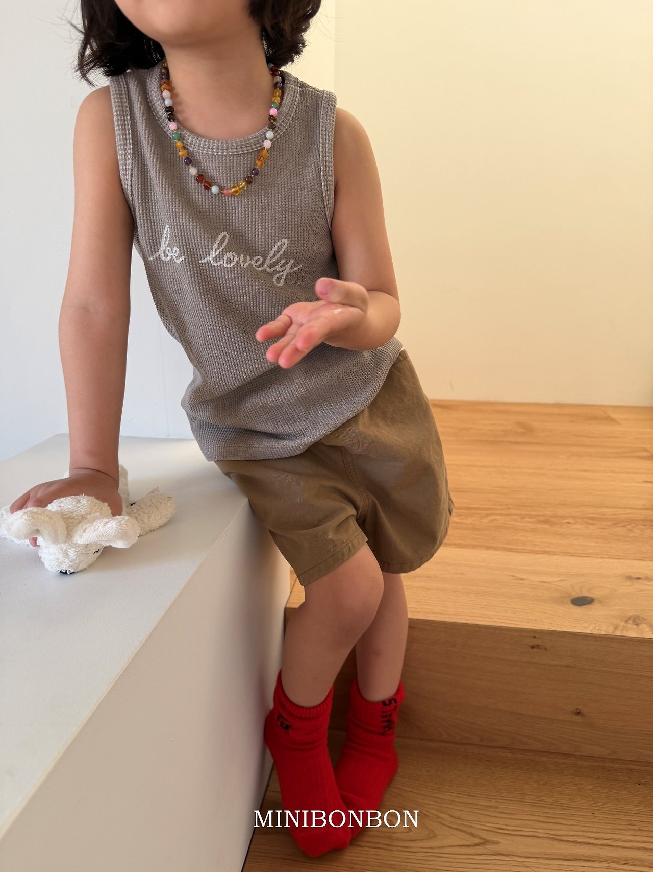 [MINIBONBON] Peanut Sleeveless (JS/JM/JL) / [미니봉봉] 피넛나시 (JS/JM/JL)