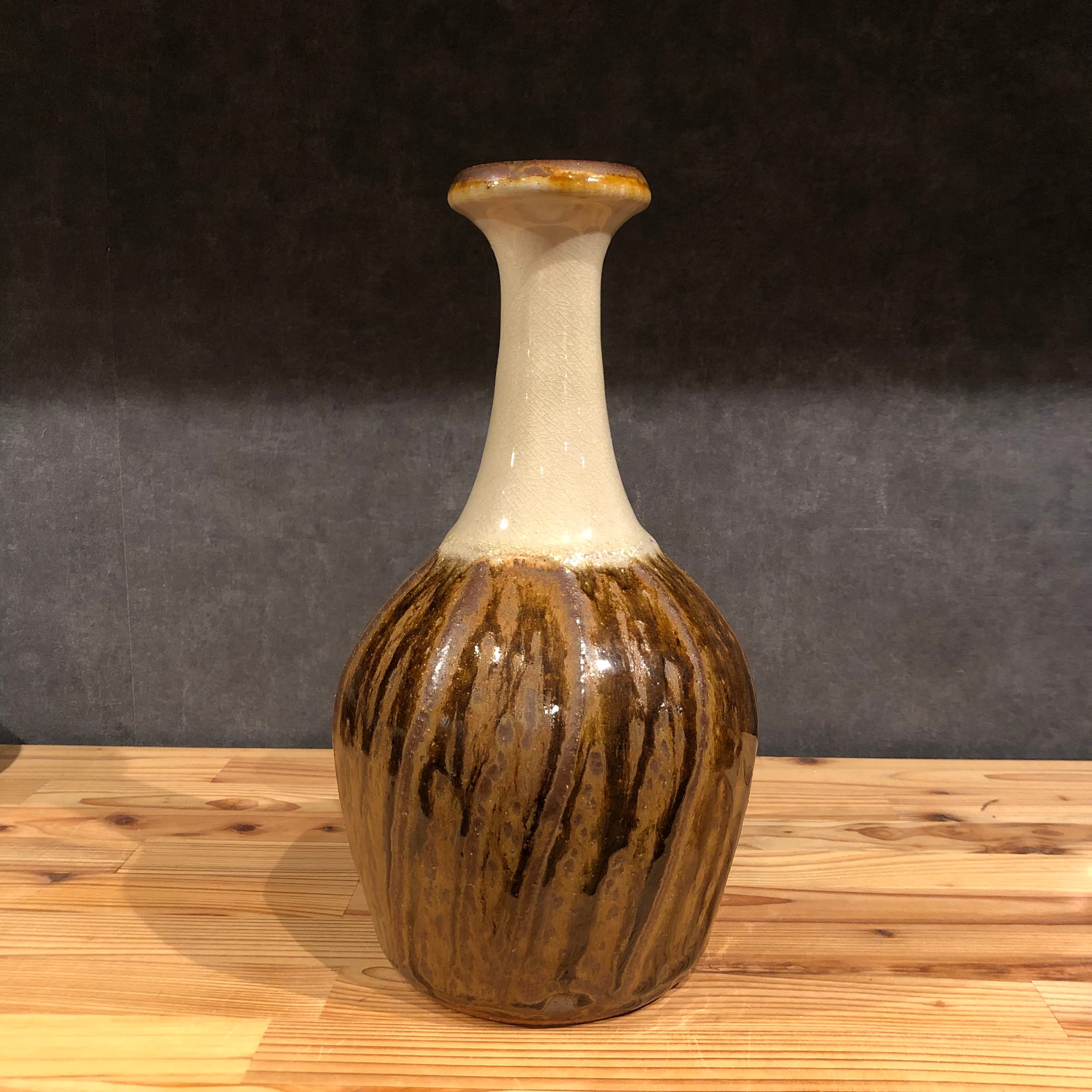 時代物　小代焼　徳利　一輪挿し 陶芸家 人間国宝 藤原啓 備前焼 備前 徳利 酒器 一輪挿し 箱なし