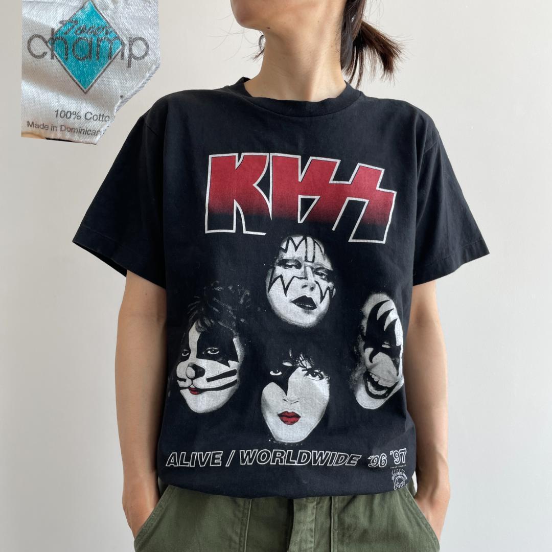 KISS ALIVE/WORLD WIDE '96 '97 ロングTシャツBLACKPINK
