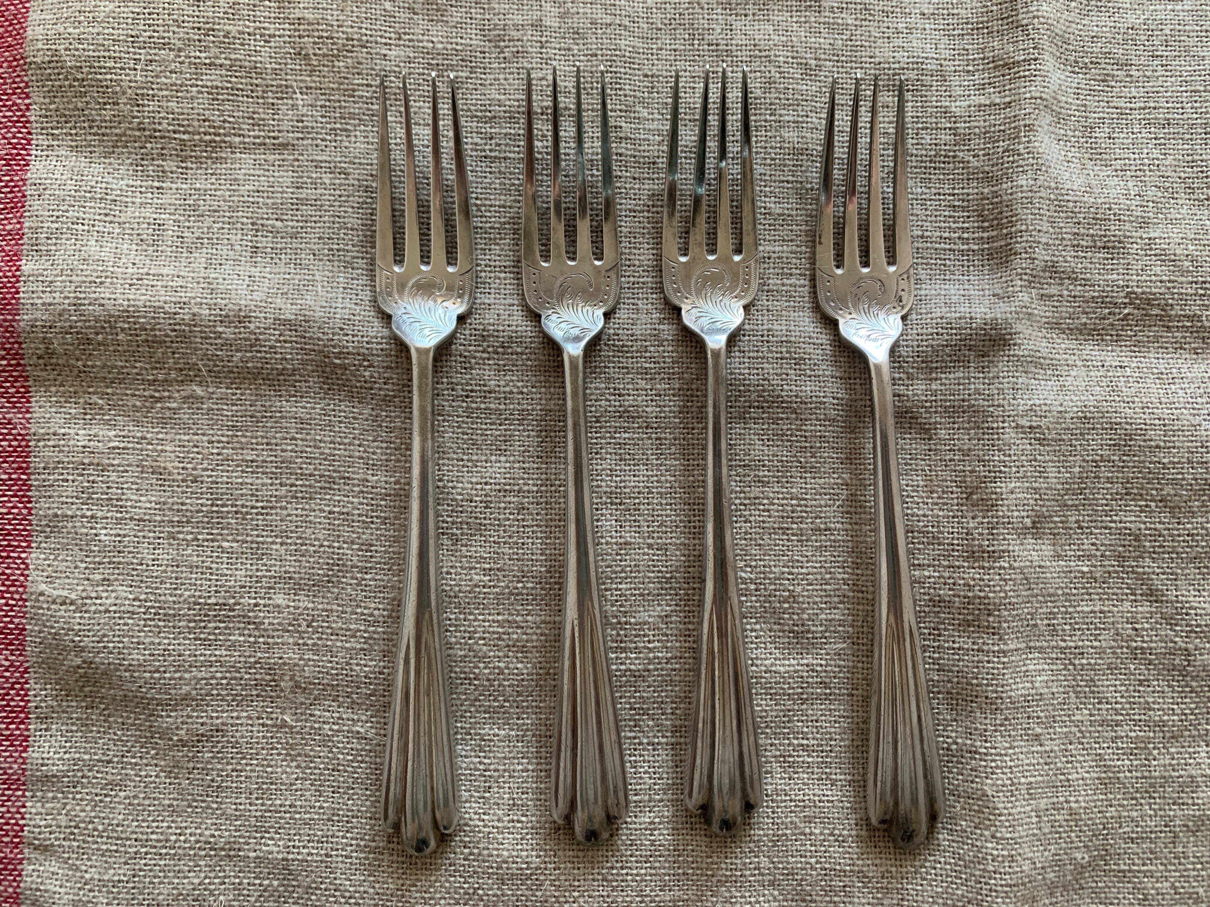 ヴィンテージ 銀メッキ フォーク フレンチアンティーク 1本あたり