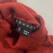 カシミヤ混 theory セオリー ノースリーブ  ニット セーター S/えんじ色 レディース