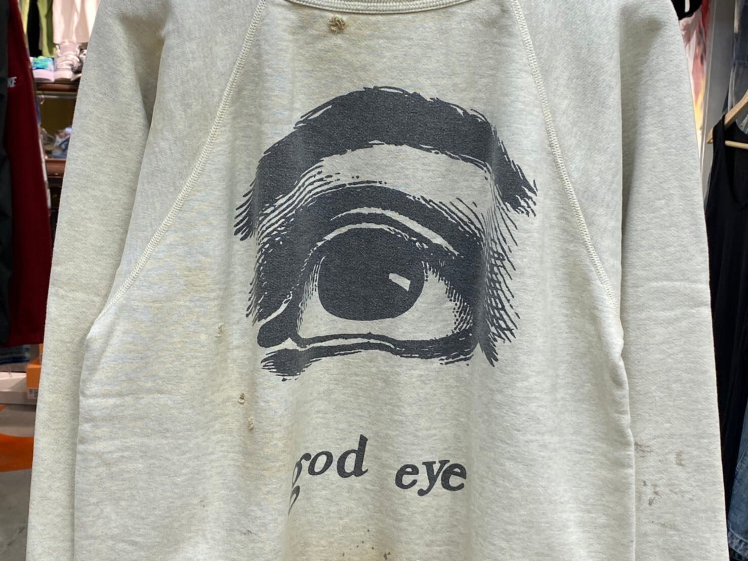 SAINT MICHAEL GOD EYE CREWNECK MEDIUM 13589 | BRAND BUYERS OSAKA