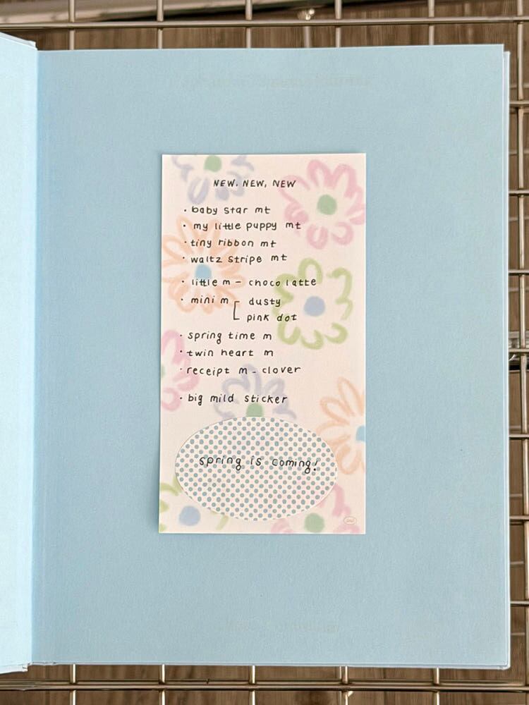 i mean it】spring time memo メモ帳 | 韓国文具・雑貨 kaulcoffee.studio