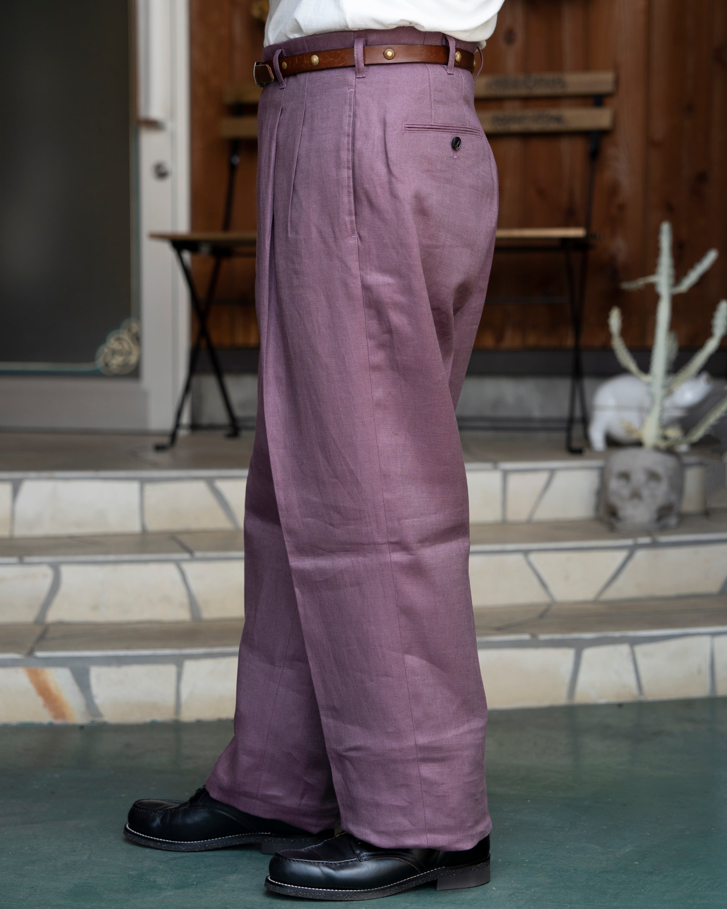 1950s Vintage Style Slacks （Purple） | Classic clothing powered by BASE