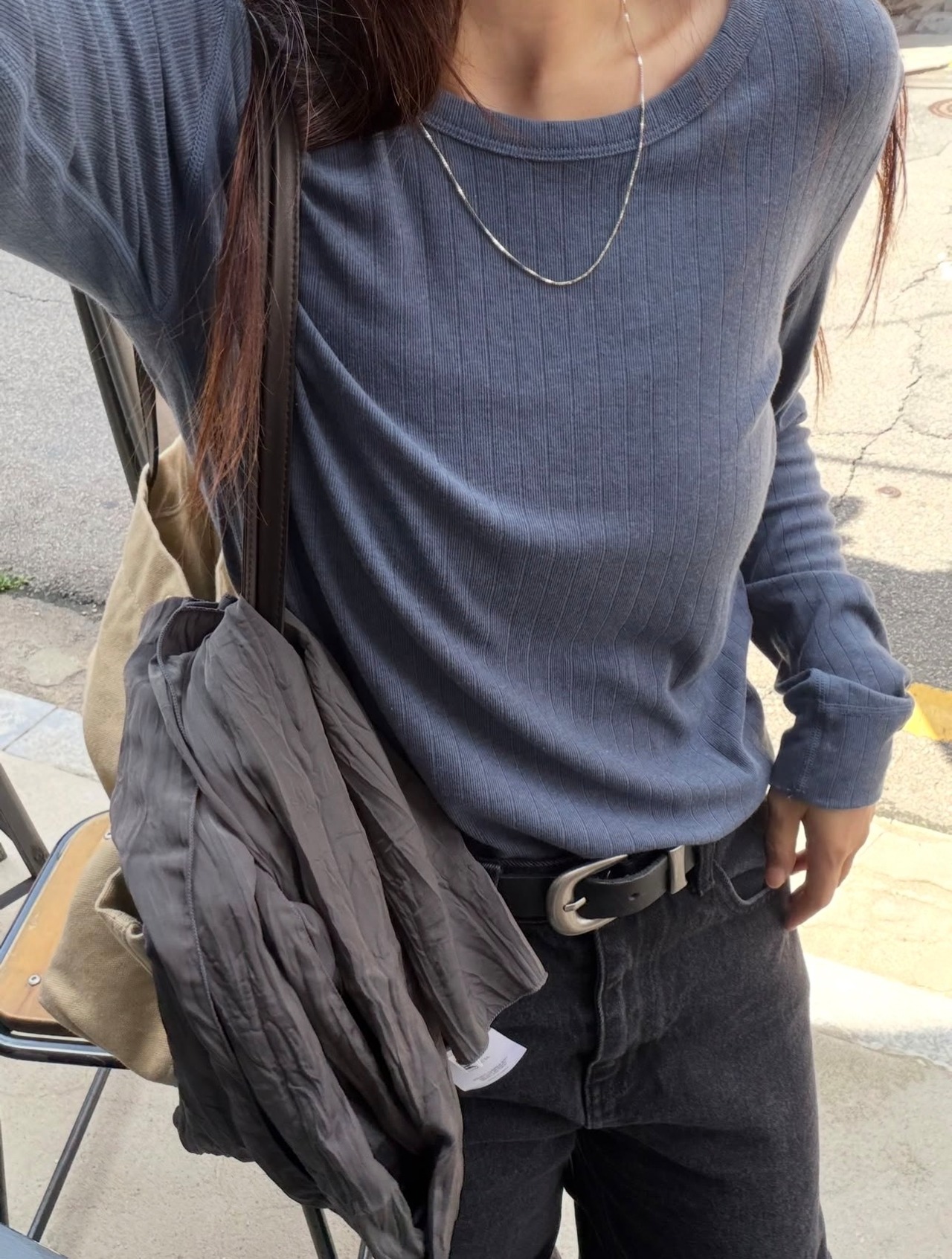 (予約) taffeta / Wool ribbed tee 4color