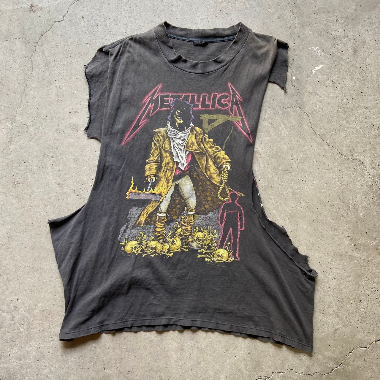 90年代 METALLICA メタリカ PUSHEAD パスヘッド the unforgiven 1992 両面プリント バンドTシャツ ヴィンテージ  メンズXL 古着 ブラック 黒 バンT 90s ヴィンテージ ビンテージ グランジ ...