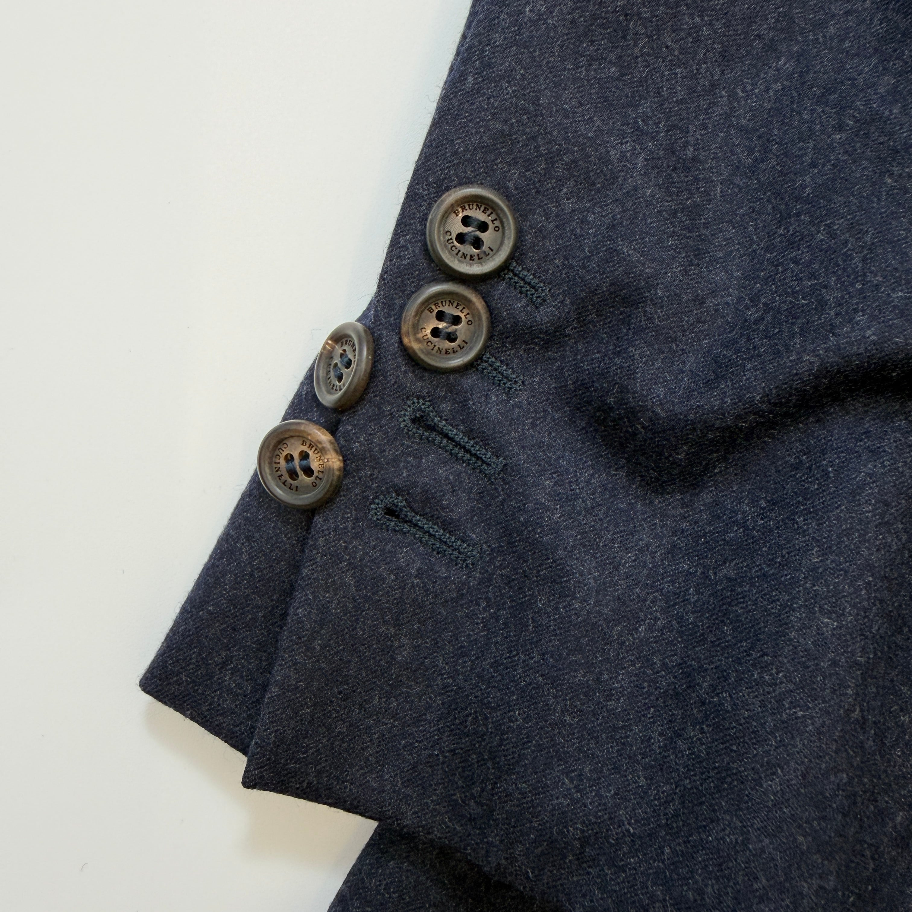 Brunello Cucinelli Suit Wool Navy 44 | ASSET VINTAGE アセット