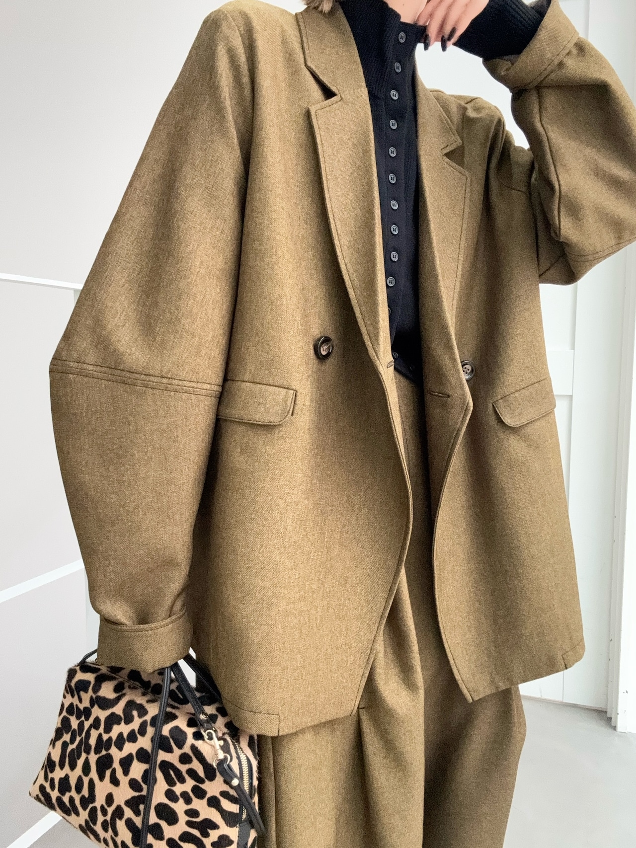 【9月上旬発送】edge line sleeve color stitch 【Jacket】/mustard