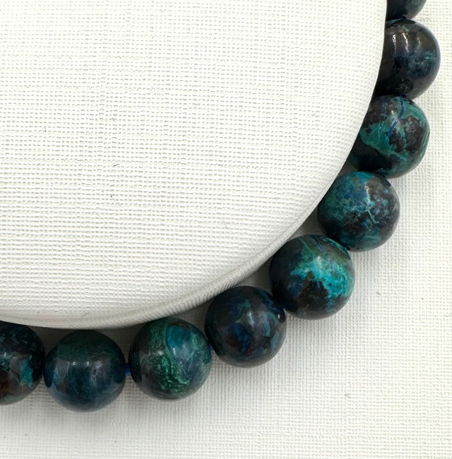 (00537)【1点のみ】クリソコラ　7.5mm　Chrysocolla　珪孔雀石　ラウンドボール　 ブレスレット