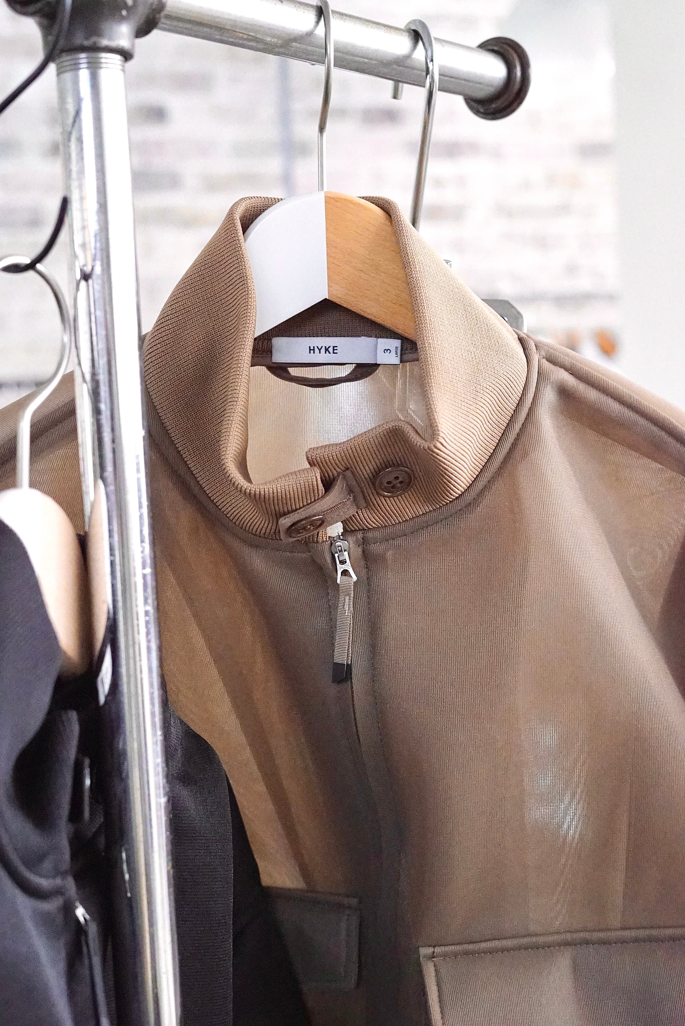 HYKE / SHEER WEP JACKET (BLACK / BEIGE / OLIVE DRAB) | JUQUI Online