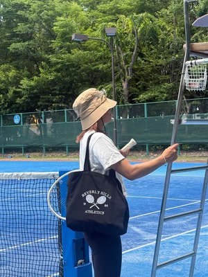 Racket logo tote bag (black)