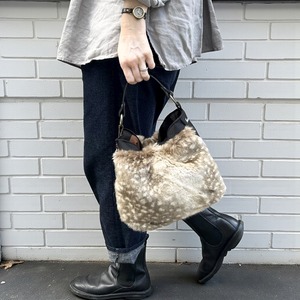 BALON　mini：ブラック×バンビDB（CORDURA　撥水加工ナイロン素材×フェイクファーバッグ）