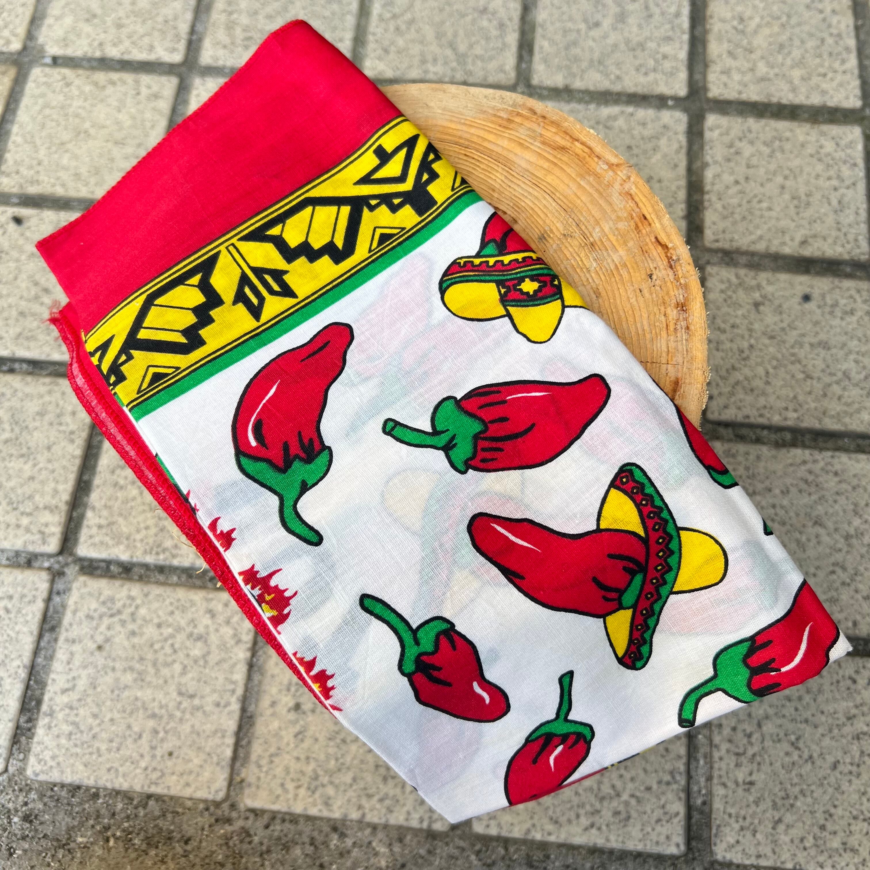 タイ買い付け/バンダナ/ホットチリ柄 | Trip is My Life