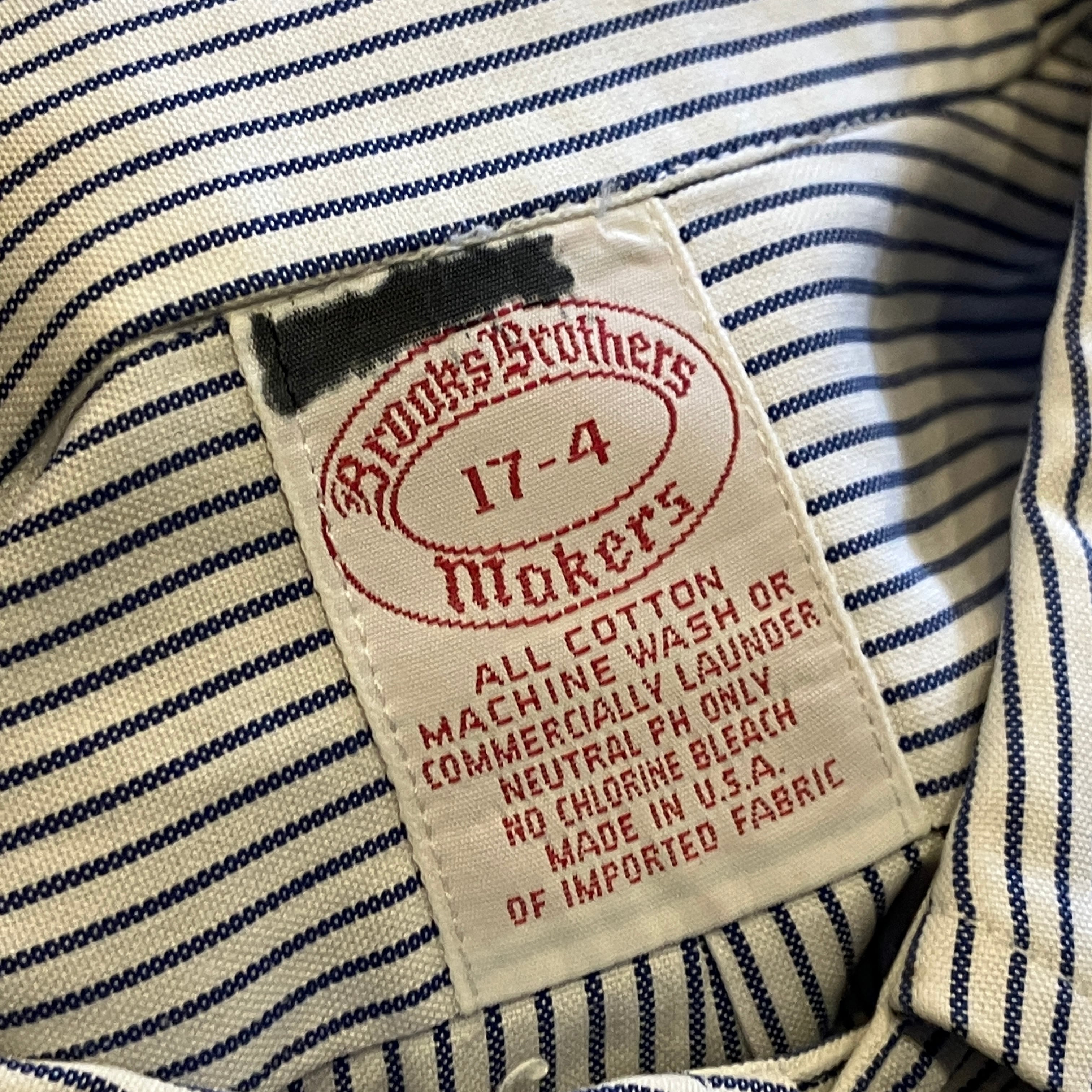 BROOKS BROTHERS OXFORD STRIPE B.D SHIRT 1990'S OLD | safarionline