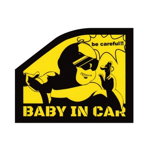 【特価処分】＜BABY IN CAR＞マグネット 1枚 事故・煽り防止対策 窓型