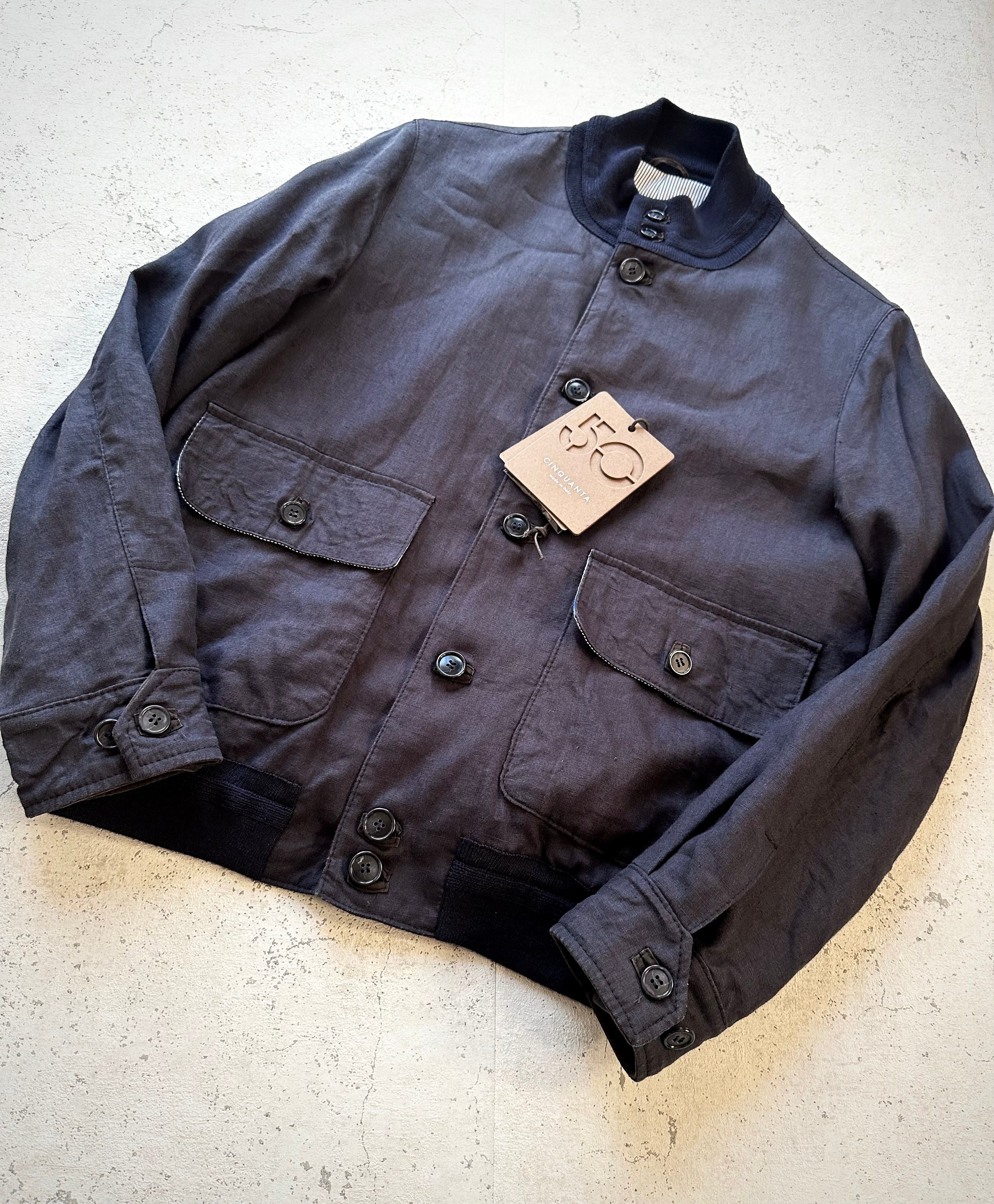 MADE IN ITALY “ 50 CINQUANTA ” A-1 TYPE LINEN VALSTAR JACKET ...