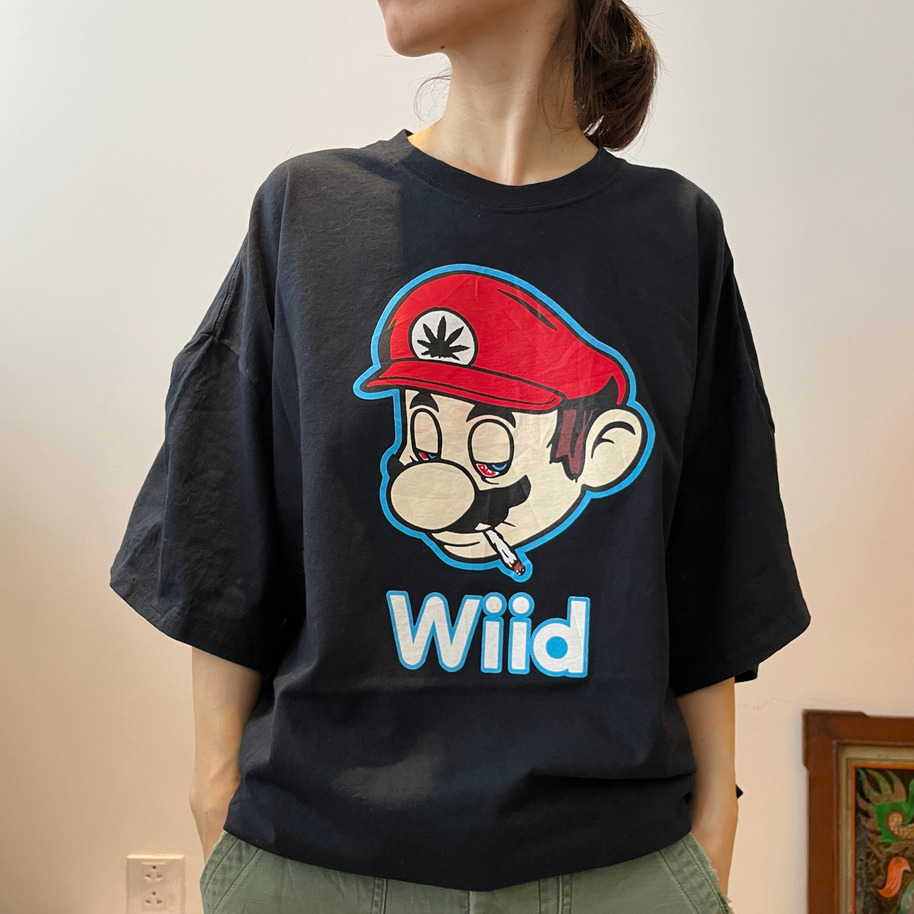 マリオ　Mario マリファナ　パロディ　XL ヴィンテージtシャツ