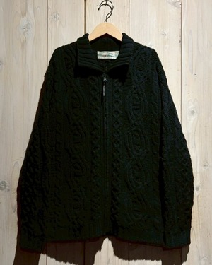 【a.k.a.C.a.k.a vintage】“ARAN CRAFTS” Vintage Loose Zip Up Knit Jacket