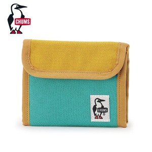 CHUMS チャムス トリフォルドウォレット スウェットナイロン 三つ折り財布 キーケース付き コンパクトウォレット 撥水・撥油・防汚 CH60-3612 TealYellow