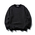 Long Sleeve Striped Drop Shoulder Knit ◇2color H0985