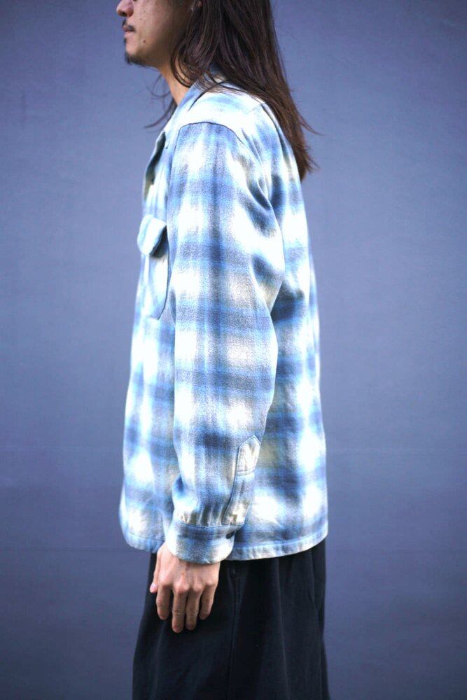 Pendleton 70s PENDLETON wool ombre check shirt [PENDLETON] Vintage
